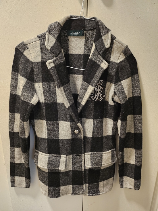 Ralph Lauren Jackets & Blazers - Lauren Ralph Lauren Black and White Plaid wool Jacket Size XS